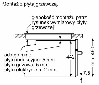 Indbygningsovn CB734G1B1 60 cm 47 Liter Sort