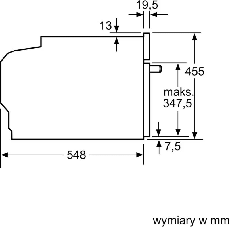 Indbygningsovn CBG7341B1 59,4 cm 47 L Sort