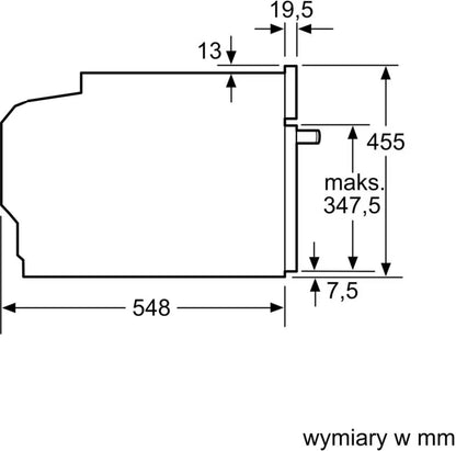 Indbygningsovn CBG7341B1 59,4 cm 47 L Sort