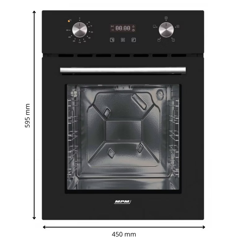 Indbygningsovn MPM-45-BO-23C 45 cm 50 L Sort