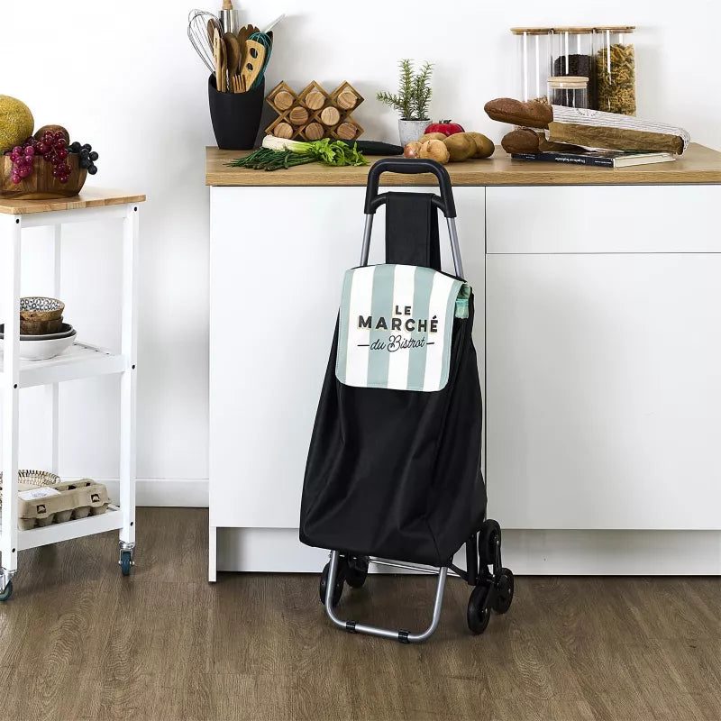 Indkøbsvogn Bistrot 6 Hjul 95x36x31 cm Grøn