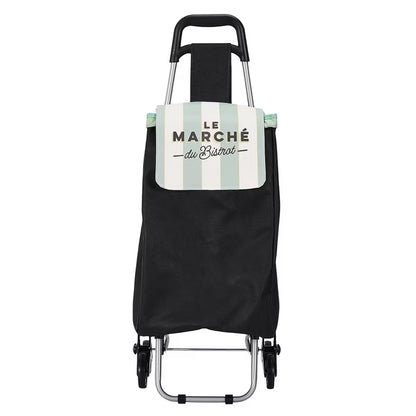 Indkøbsvogn Bistrot 6 Hjul 95x36x31 cm Grøn