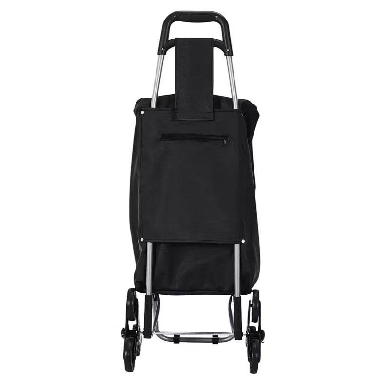 Indkøbsvogn Bistrot 6 Hjul 95x36x31 cm Sort