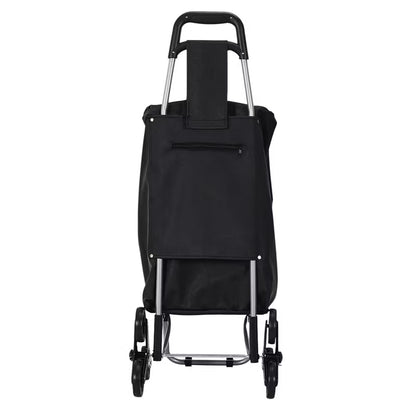 Indkøbsvogn Bistrot 6 Hjul 95x36x31 cm Sort