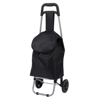 Indkøbsvogn Foldbar 87x35x28 cm Sort