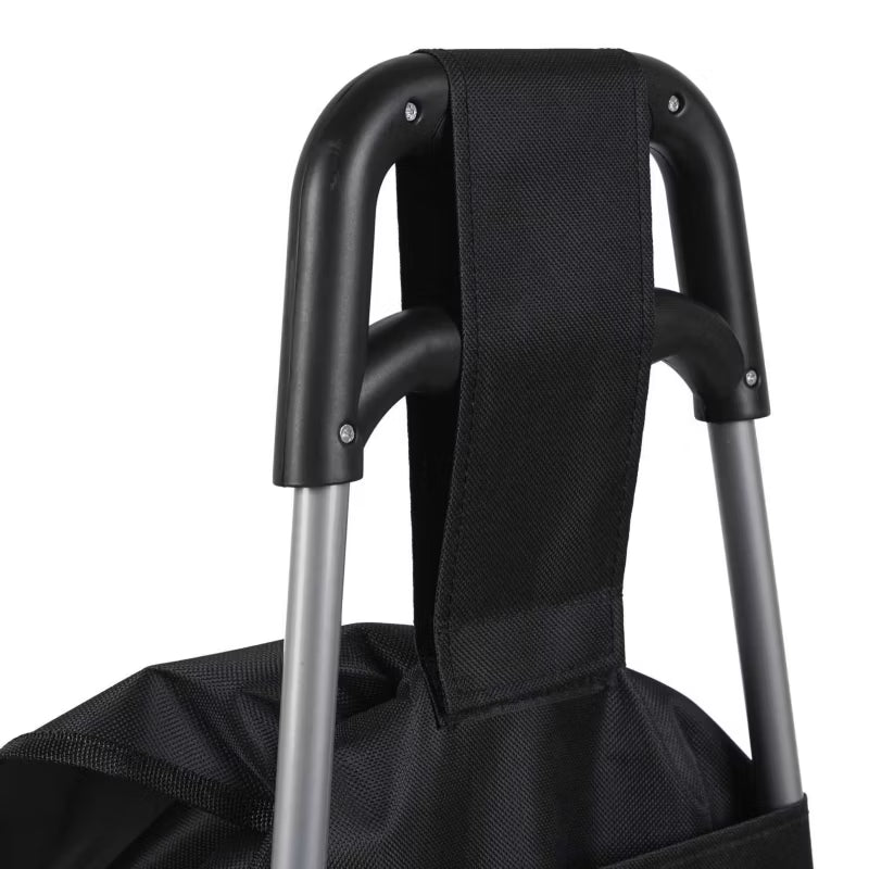 Indkøbsvogn Foldbar 87x35x28 cm Sort
