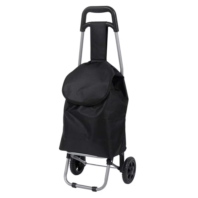 Indkøbsvogn Foldbar 87x35x28 cm Sort