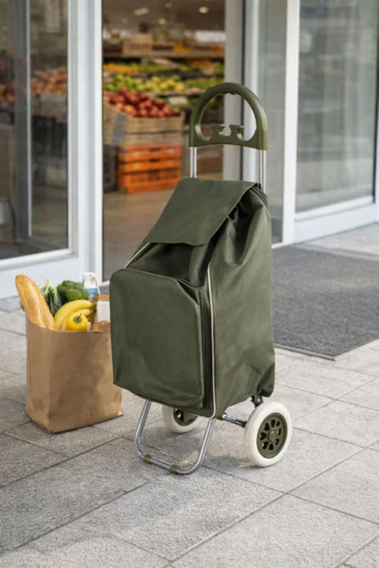 Indkøbsvogn Sammenklappelig 40 Liter 95x37x28 cm Grøn