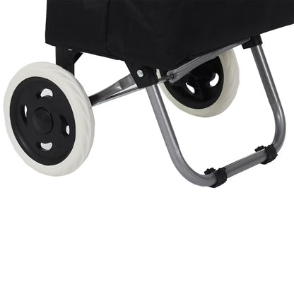 Indkøbsvogn Shopper 50 L 96x34x30 cm Sort