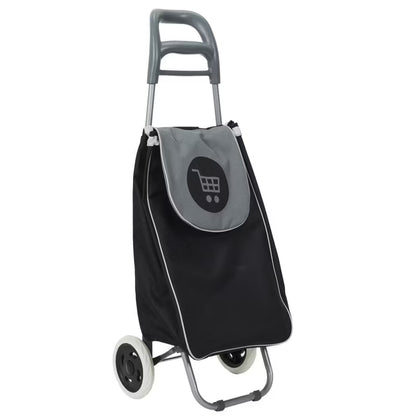 Indkøbsvogn Shopper 50 L 96x34x30 cm Sort