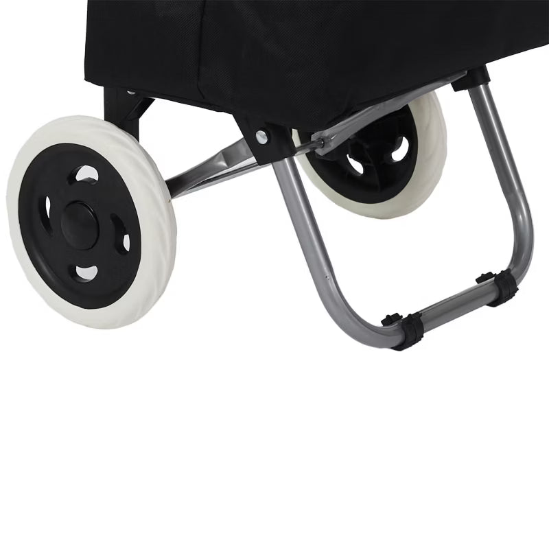 Indkøbsvogn Shopper 50 L 96x34x30 cm Sort