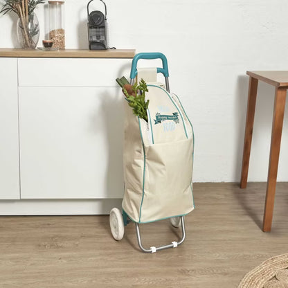 Indkøbsvogn Termoisoleret Foldbar 91,5x36x31,5 cm Creme