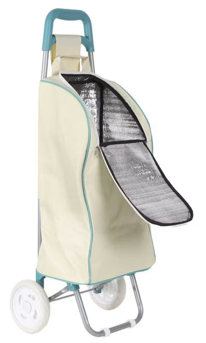 Indkøbsvogn Termoisoleret Foldbar 91,5x36x31,5 cm Creme