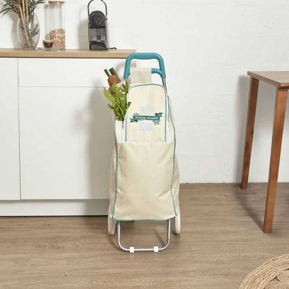 Indkøbsvogn Termoisoleret Foldbar 91,5x36x31,5 cm Creme