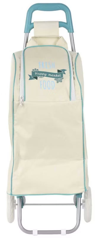 Indkøbsvogn Termoisoleret Foldbar 91,5x36x31,5 cm Creme