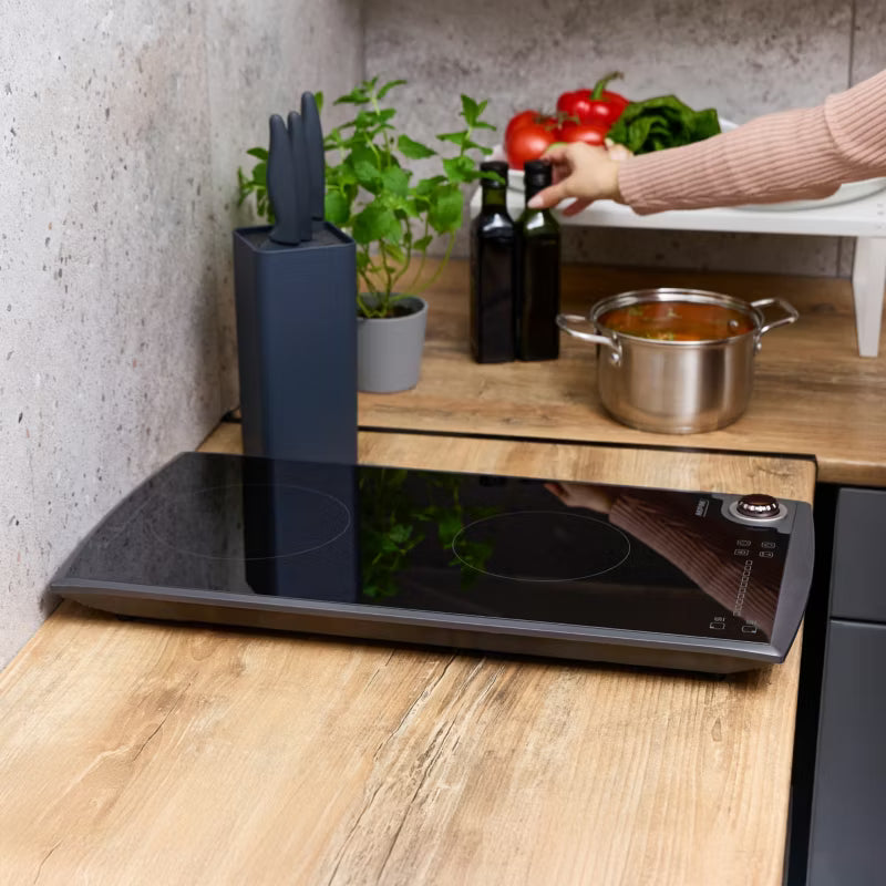 Induktionskogeplade 2 Zoner 3100W Sort