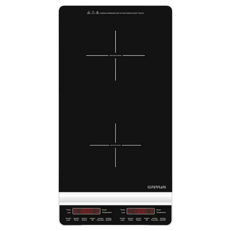 Induktionskogeplade Dobbelt 60x29,4 cm Sort G10139