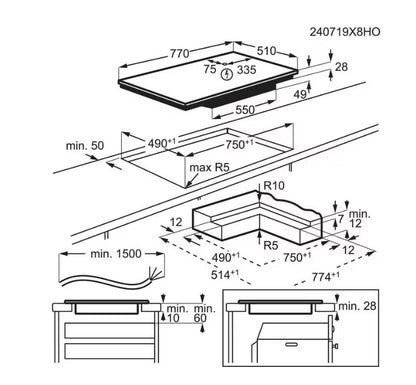 Induktionskogeplade EIS87553IZ SenseBoil+Fry 800