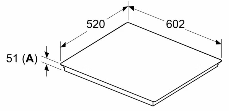 Induktionskogeplade EX675HEC1E 60,2 cm Sort Keramik