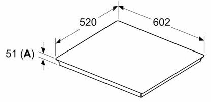 Induktionskogeplade EX675HEC1E 60,2 cm Sort Keramik