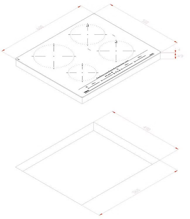Induktionskogeplade IZC 64630 SM MST 60 cm Lysegrå Glas