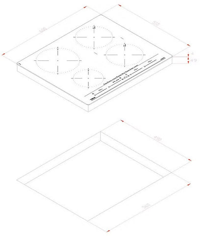 Induktionskogeplade IZC 64630 SM MST 60 cm Lysegrå Glas