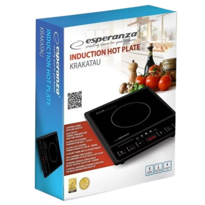 Induktionskogeplade Krakatau EKH011 2000W Sort