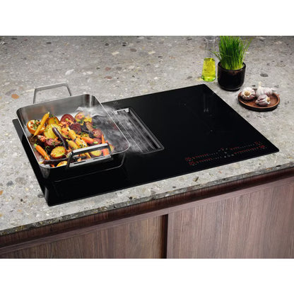 Induktionskogeplade med Emhætte ECC83410CK 80 cm Sort
