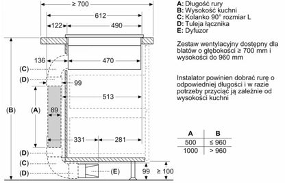 Induktionskogeplade med Emhætte PVS811B16E 80 cm Sort