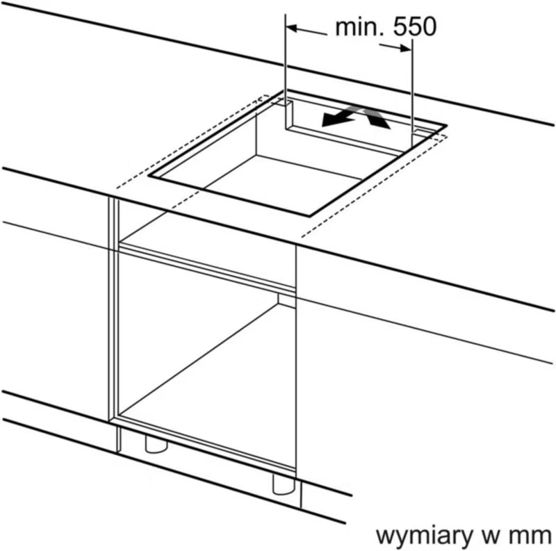 Induktionskogeplade PXE601DC1E 57,2 cm Sort Glas