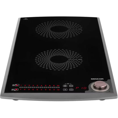 Induktionskogeplade SCP 5414GY 31x60 cm 3100W Sort