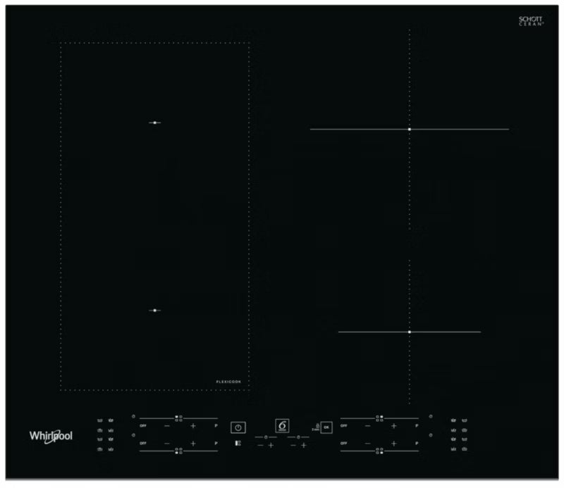 Induktionskogeplade WLB1160BF 59x51 cm Sort Glas