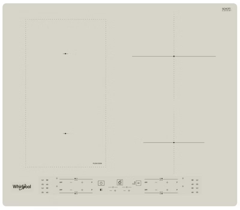 Induktionskogeplade WLB6860NES 59 cm Hvid Glas