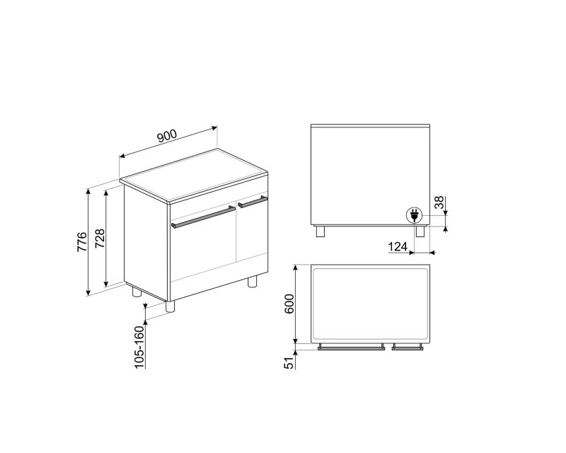 Induktionskomfur CX92IM 90x90 cm