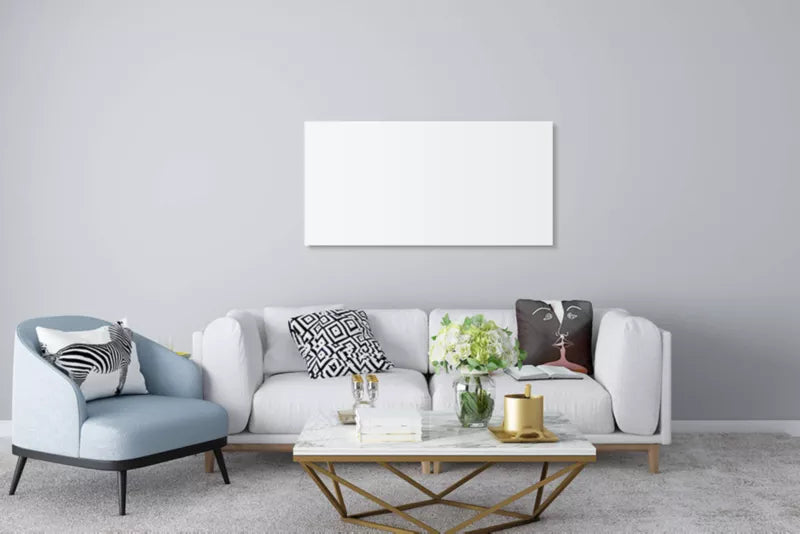 Infrarødt Glaspanel 100x60 cm 650W WiFi Hvid