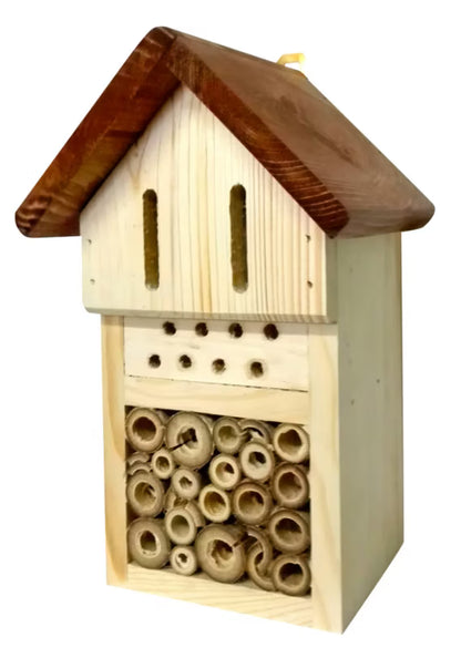 Insekthotel 16,5x14x26 cm Træ Natur