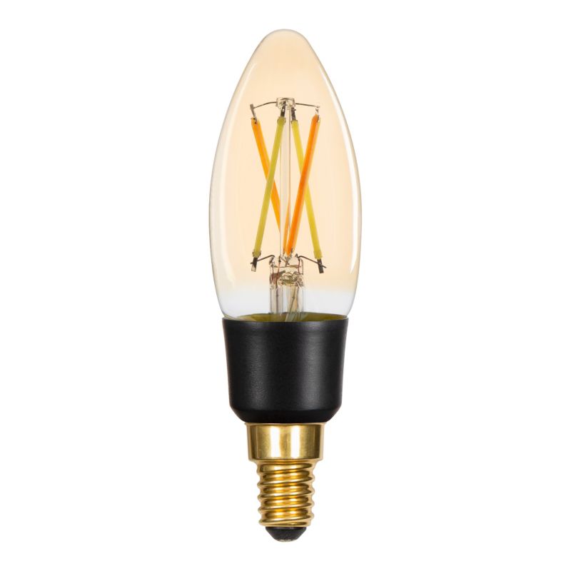 Intelligent LED-filamentpære Amber Jacobsen Myko C35 E14 470 lm CCT