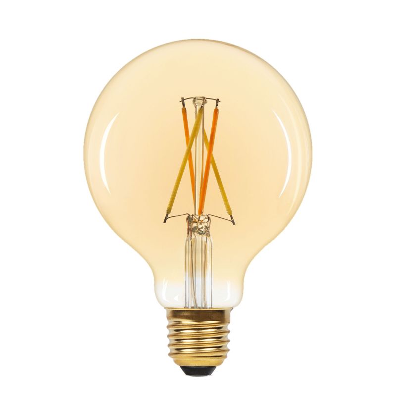 Intelligent LED-filamentpære Amber Jacobsen Myko G95 E27 1055 lm CCT