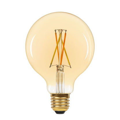 Intelligent LED-filamentpære Amber Jacobsen Myko G95 E27 1055 lm CCT
