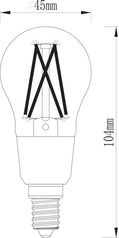 Smart LED-filamentpære Amber Jacobsen Myko P45 E14 470 lm CCT