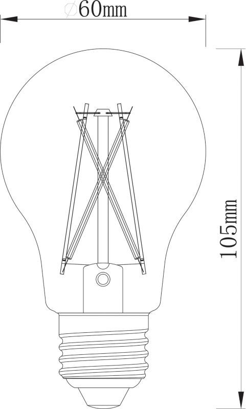 Intelligent LED-filamentpære Jacobsen Myko A60 E27 806 lm CCT