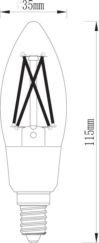 Smart LED-filamentpære Jacobsen Myko C35 E14 470 lm CCT