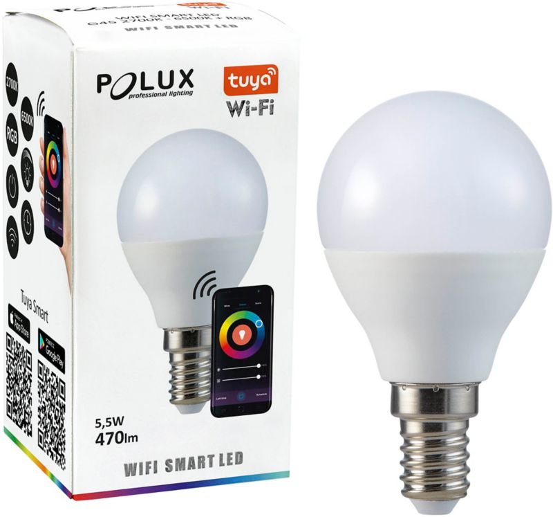Smart LED-pære Goldlux G45 E14 470 lm CCT WiFi