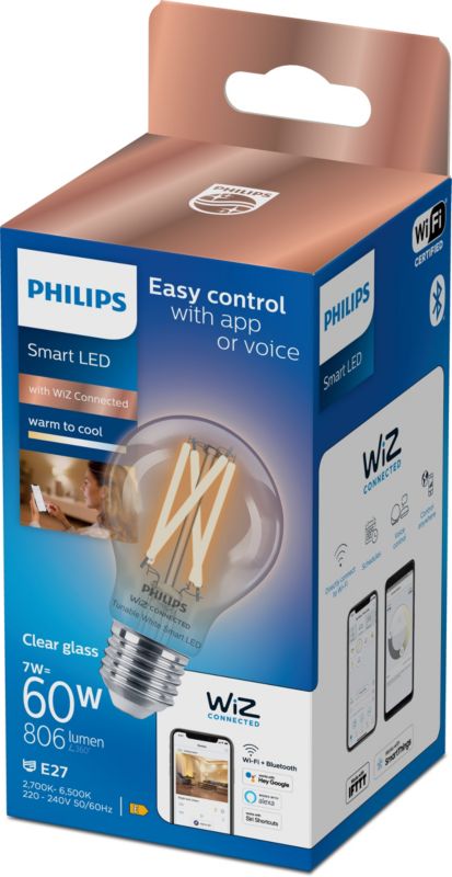 Smart LED-pære A60 E27 2700/6500 K Hvid