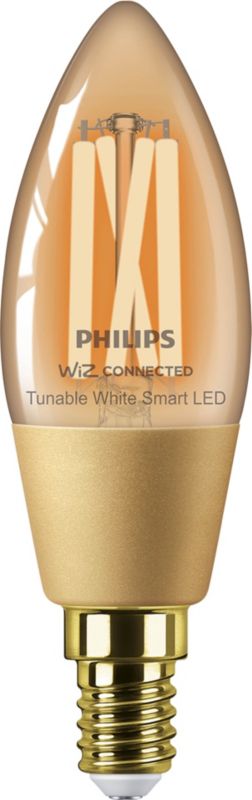 Smart LED-pære Philips C35 E14 2000/5000 K amber