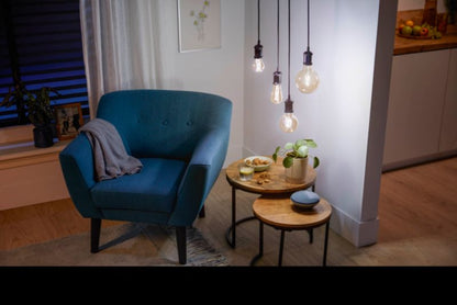 Smart LED-pære Philips G95 E27 2000/5000 K amber med retrodesign