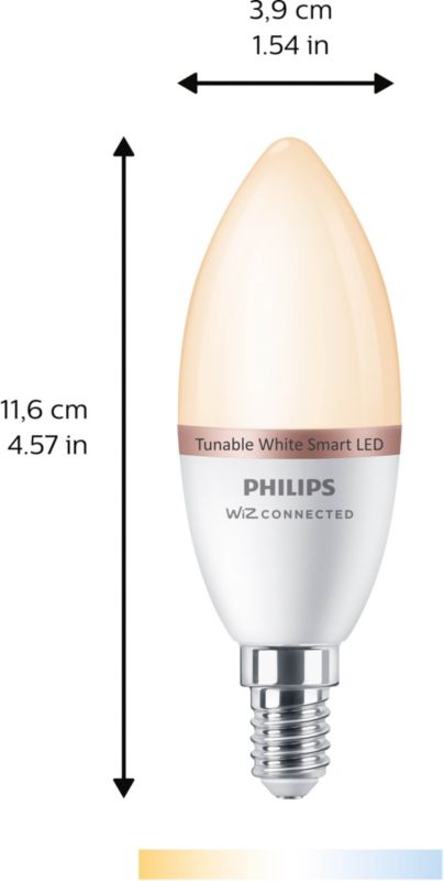 LED Smart-pære SMD C37 E14 2700/6500 K Hvid