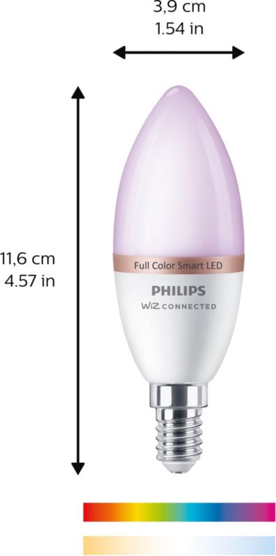 LED Smartpære SMD C37 E14 RGB