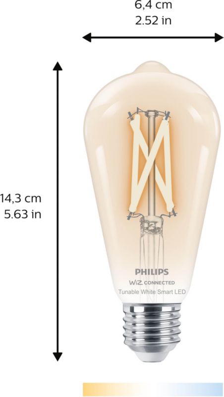 Smart LED-pære ST64 E27 2700/6500 K Hvid