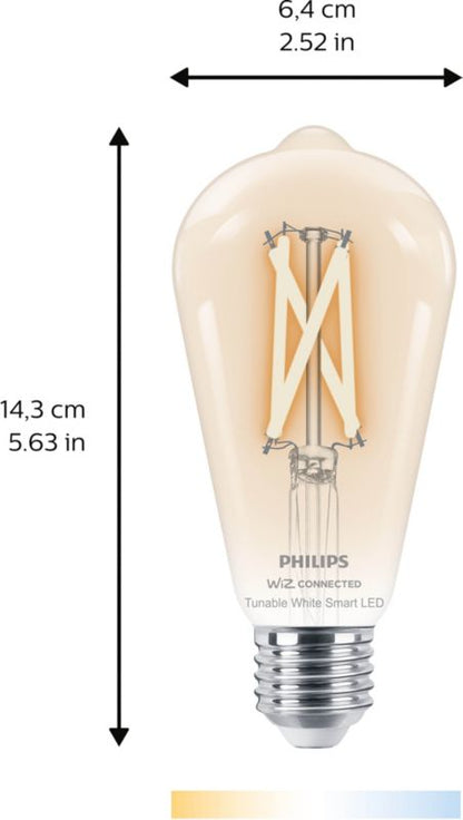Smart LED-pære ST64 E27 2700/6500 K Hvid